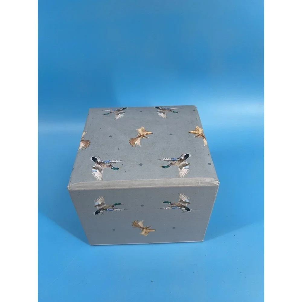 Vintage Cardboard Storage‎ Box Drawer Ducks Deer Hunting Cabin Decor